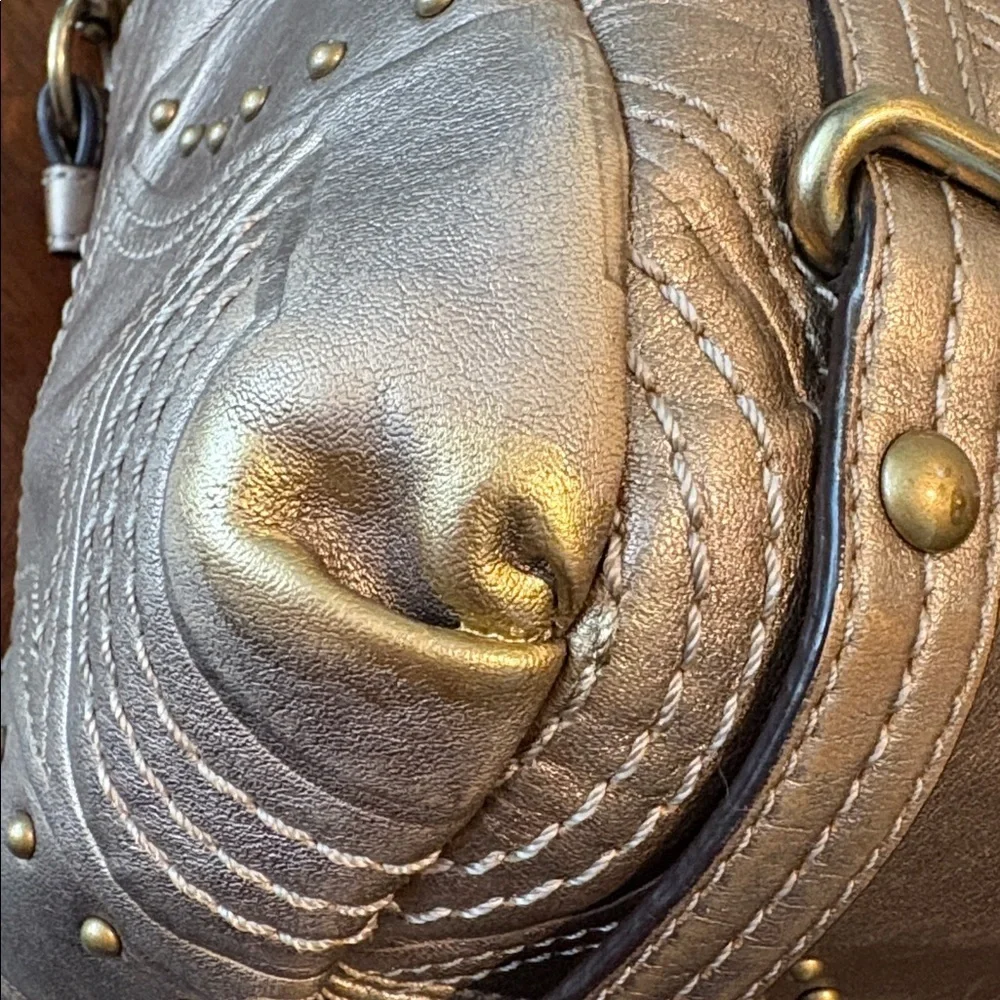 Coach Alex RARE convertible bag satchel shoulder Crossbody  leather  gold studs